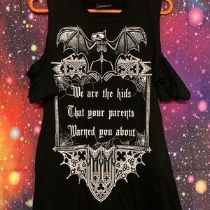 Black Gothic Top with bats
